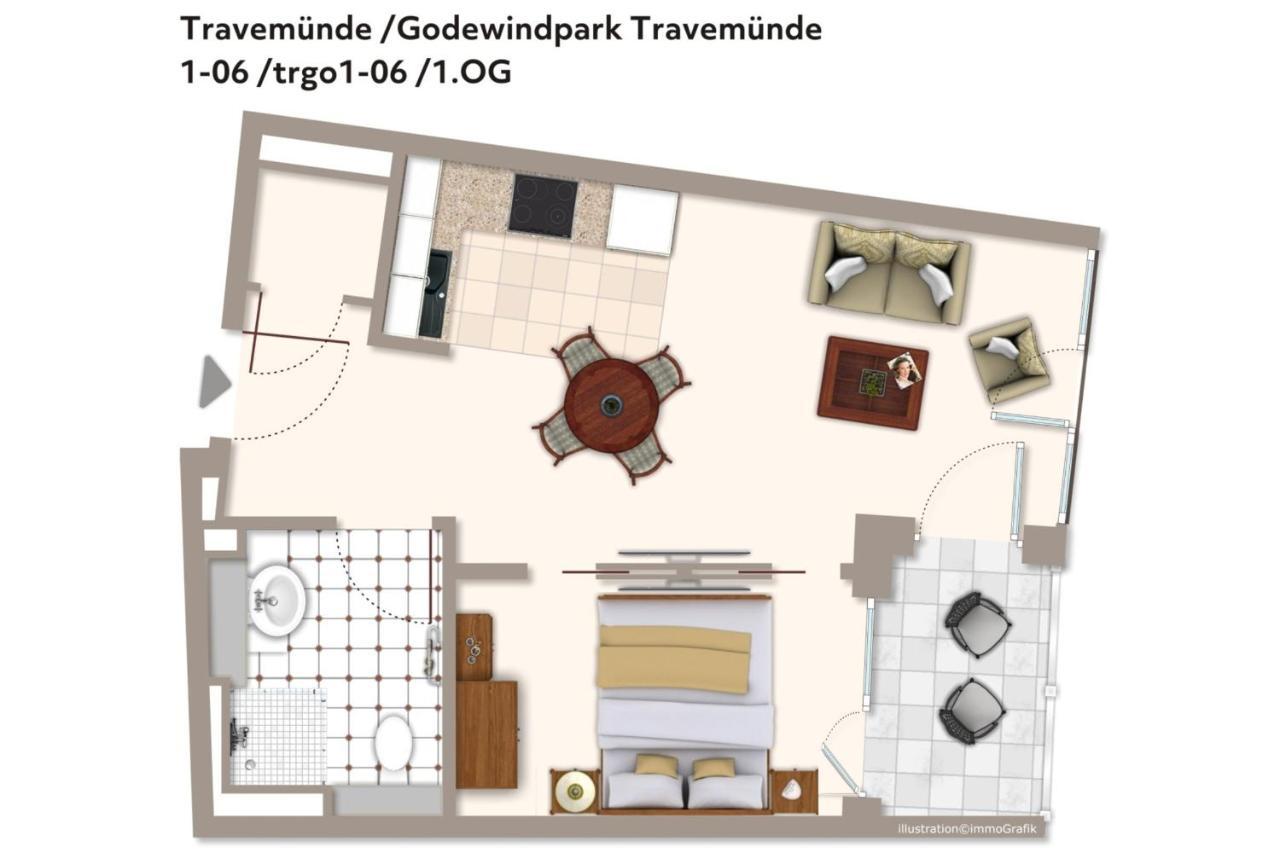 吕贝克Godewindpark Travemuende Godewindpark Travemuende 1-06公寓 外观 照片